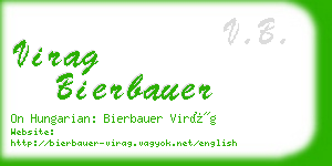 virag bierbauer business card